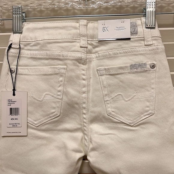 7 For All Mankind Super Skinny Jeans in Clean White - Picture 10 of 17